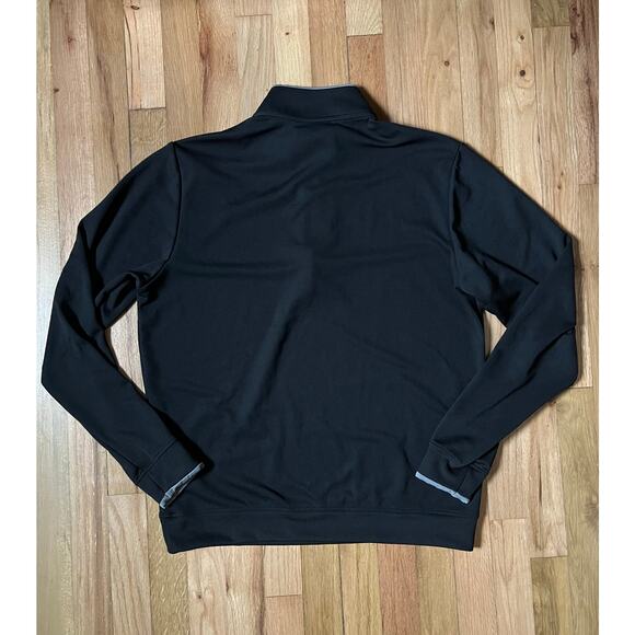 Adidas Mens Athletic Lightweight Half Zip Athleisure Black Golf Top Sz M - Picture 6 of 16